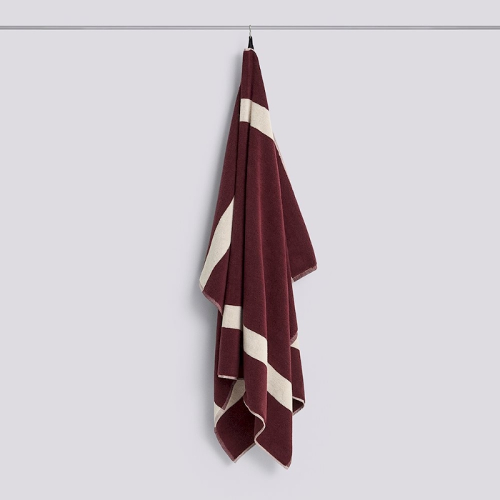 HAY ręcznik kąpielowy STRIPE – 100 × 150 cm – burgundowy.jpg