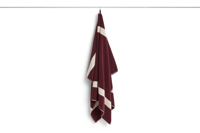 HAY ręcznik kąpielowy STRIPE – 100 × 150 cm – burgundowy.jpg