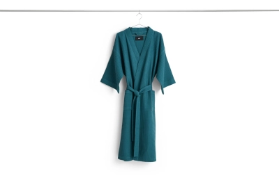 HAY szlafrok waflowy WAFFLE BATHROBE- COOL petrol blue