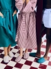 HAY szlafrok waflowy WAFFLE BATHROBE – paski w odcieniach chłodnego różu.jpg