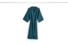 HAY szlafrok waflowy WAFFLE BATHROBE – paski w odcieniach petrolowego błękitu.jpg