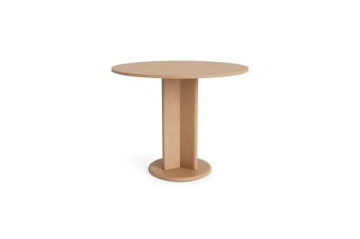 HAY stół okrągły CHISEL 29 HAY stół okrągły CHISEL 29 COLUMN BASE - Ø 90 cm | lacquered oak