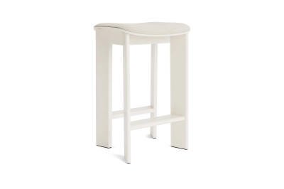 HAY stołek barowy tapicerowany CHISEL 30 - H65 low | cream white beech | tkanina Mode 011