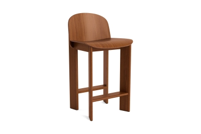 HAY krzesło barowe CHISEL 35 - H65 low | walnut