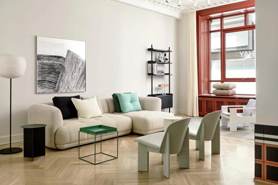 3 Days of Design 2023_Quilton comb 19 Right Tadao 200_Chisel Lounge Chair Sense eucalyptus_Tray Table.jpg