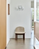 Apollo Wall Sconce 3 arm_Chisel Lounge Chair front uph Mohawi 21 wb lacquered walnut.jpg