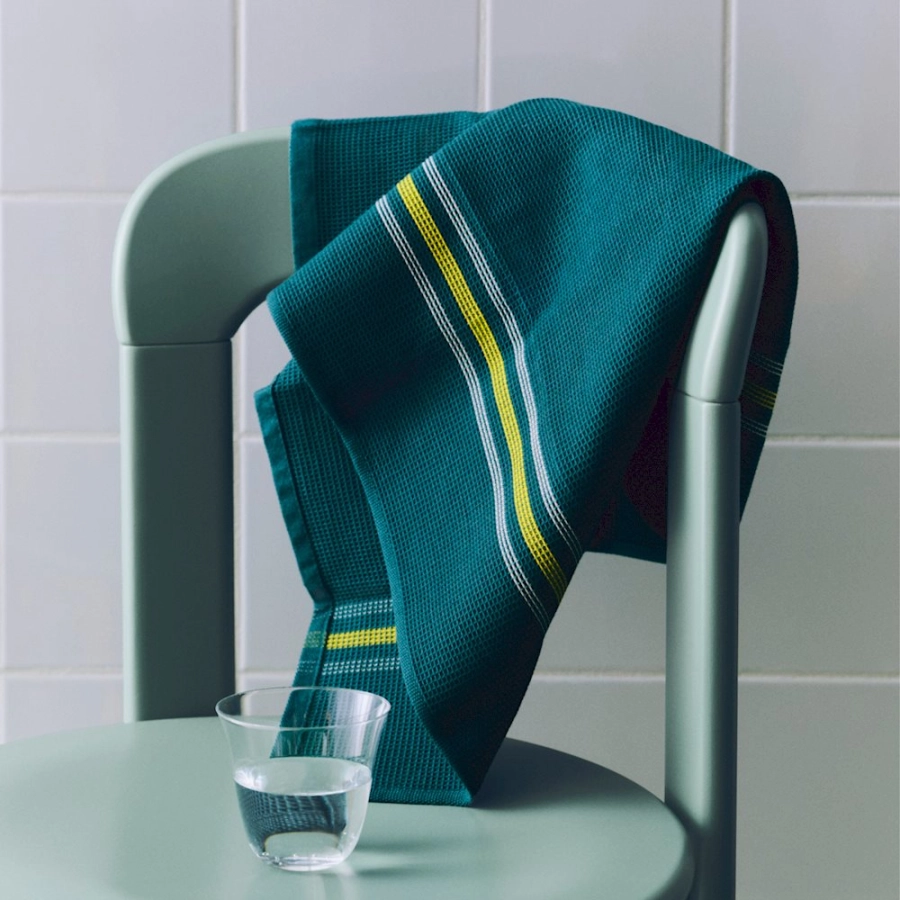 HAY ściereczka kuchenna CANTEEN – 52 × 80 cm – w zielono-żółte paski.jpg