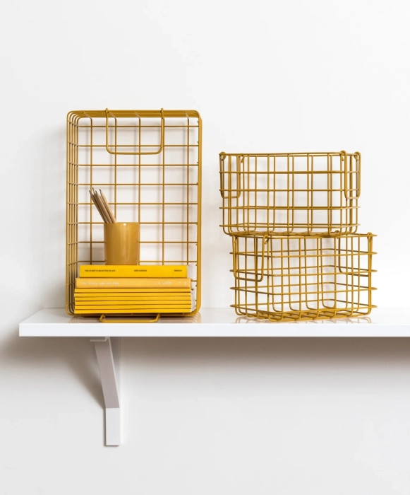 MUSTARD zestaw 3 koszyków THE BASKETS mustard.webp