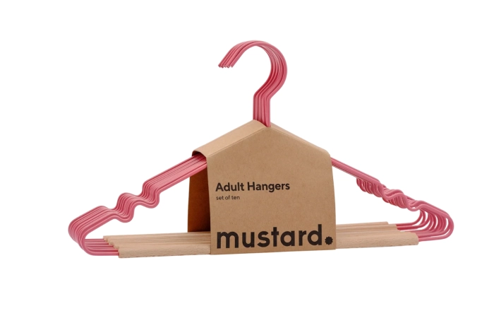 MUSTARD zestaw 10 wieszaków THE HANGERS berry.webp