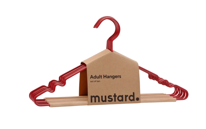 MUSTARD zestaw 10 wieszaków THE HANGERS poppy.webp