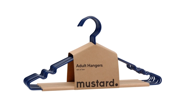MUSTARD zestaw 10 wieszaków THE HANGERS navy.webp