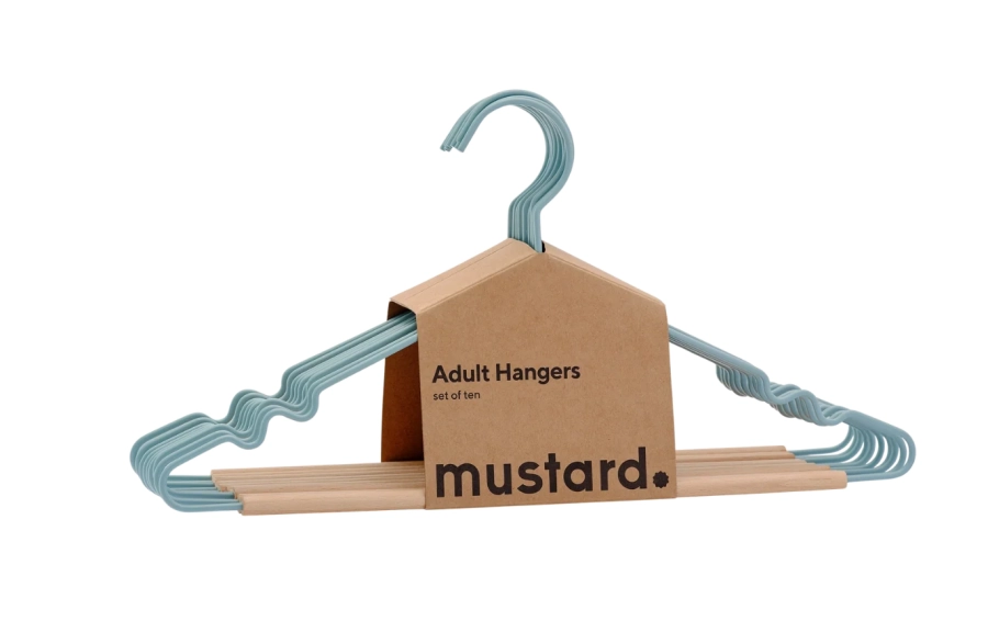 MUSTARD zestaw 10 wieszaków THE HANGERS ocean.webp
