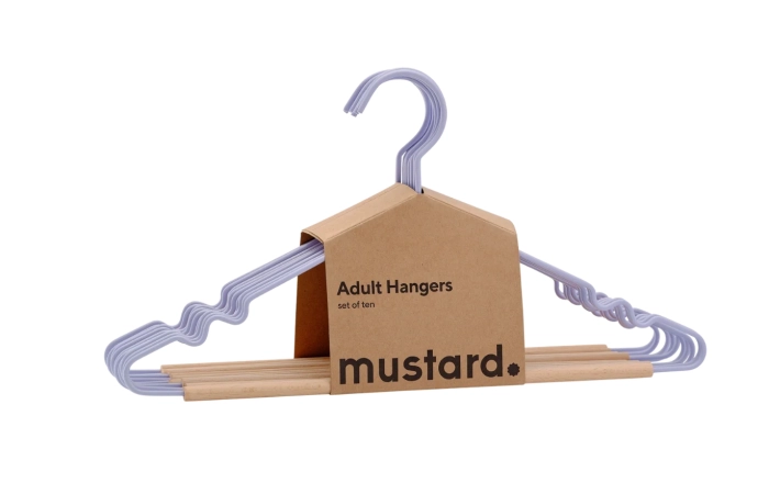 MUSTARD zestaw 10 wieszaków THE HANGERS lilac.webp
