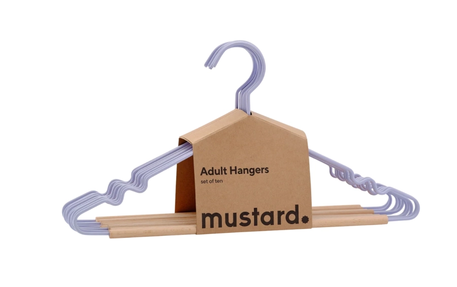 MUSTARD zestaw 10 wieszaków THE HANGERS lilac.webp