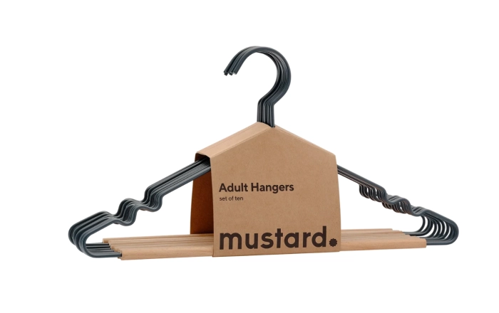 MUSTARD zestaw 10 wieszaków THE HANGERS slate.webp