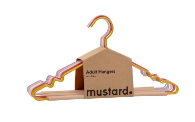 MUSTARD zestaw 10 wieszaków THE HANGERS summer