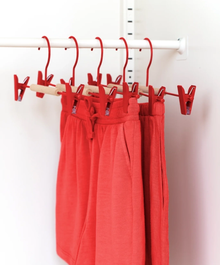 MUSTARD zestaw 5 wieszaków z klipsami THE HANGERS CLIP poppy.webp