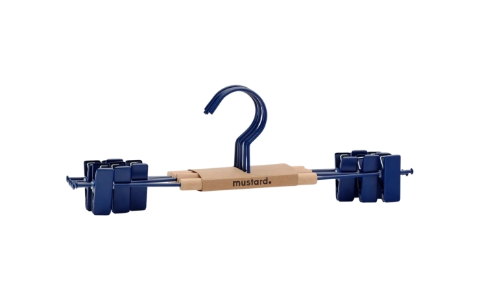 MUSTARD zestaw 5 wieszaków z klipsami THE HANGERS CLIP navy.webp