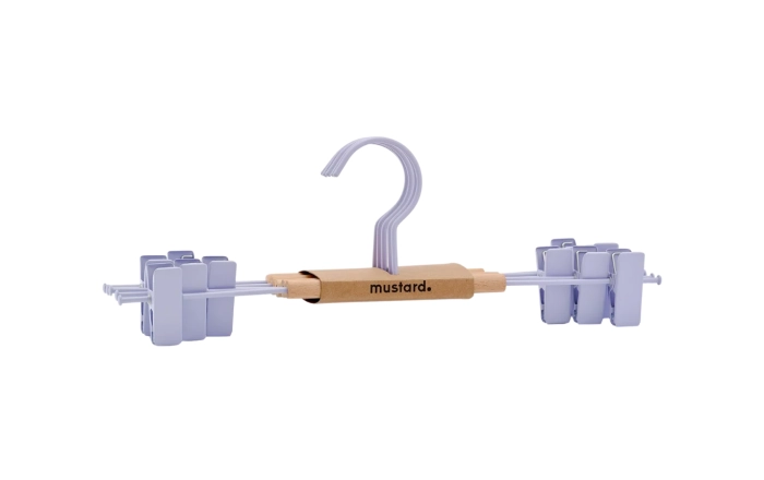 MUSTARD zestaw 5 wieszaków z klipsami THE HANGERS CLIP lilac.webp