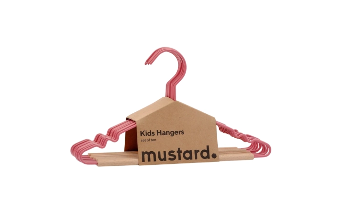 MUSTARD zestaw 10 wieszaków dziecięcych THE HANGERS berry.webp