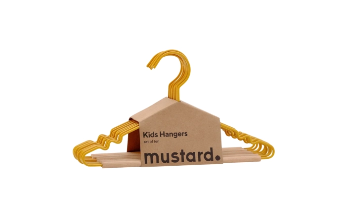MUSTARD zestaw 10 wieszaków dziecięcych THE HANGERS mustard.webp