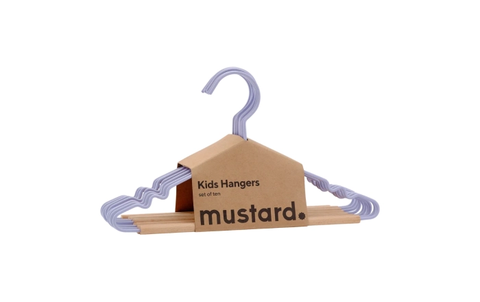 MUSTARD zestaw 10 wieszaków dziecięcych THE HANGERS lilac.webp