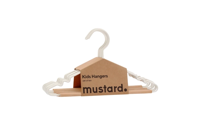 MUSTARD zestaw 10 wieszaków dziecięcych THE HANGERS chalk.webp