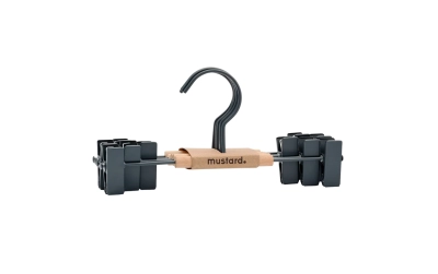 MUSTARD zestaw 5 wieszaków dziecięcych z klipsami THE HANGERS CLIP slate