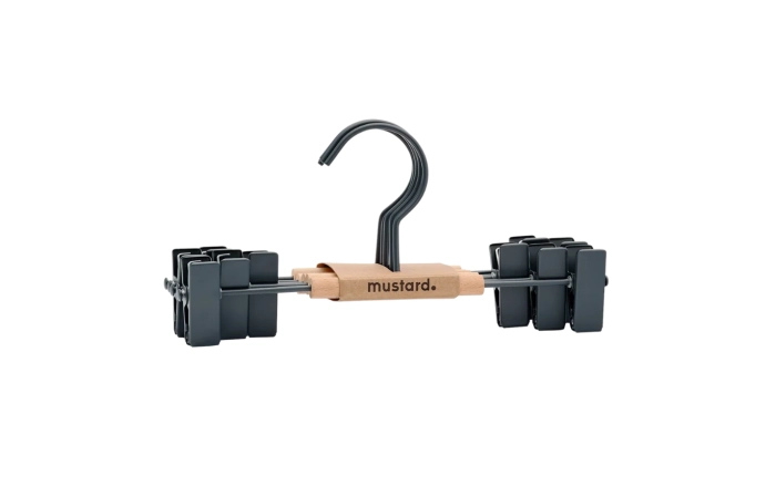 MUSTARD zestaw 5 wieszaków dziecięcych z klipsami THE HANGERS CLIP slate.webp
