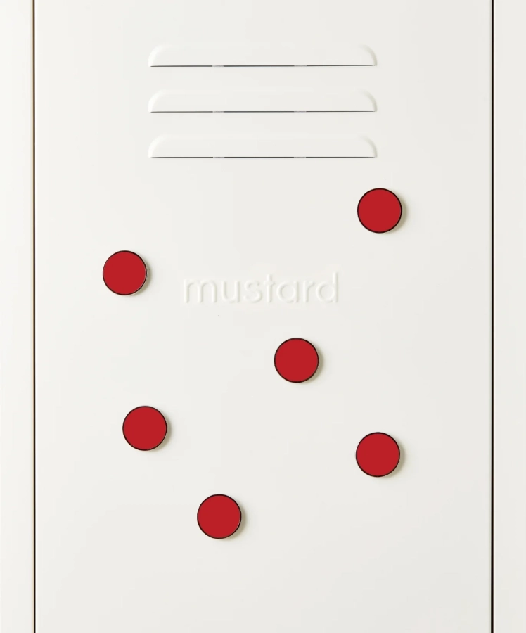 MUSTARD zestaw 6 magnesów THE BUTTONS poppy.webp