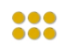 MUSTARD zestaw 6 magnesów THE BUTTONS mustard.webp