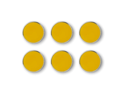 MUSTARD zestaw 6 magnesów THE BUTTONS mustard