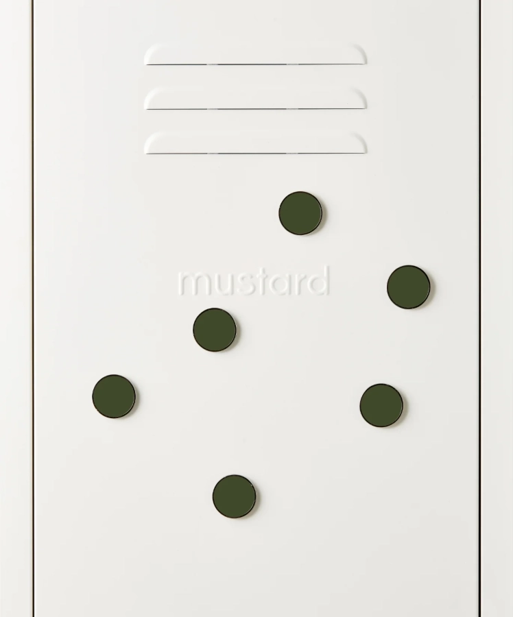 MUSTARD zestaw 6 magnesów THE BUTTONS olive.webp