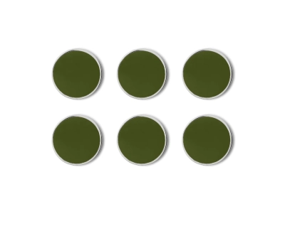 MUSTARD zestaw 6 magnesów THE BUTTONS olive