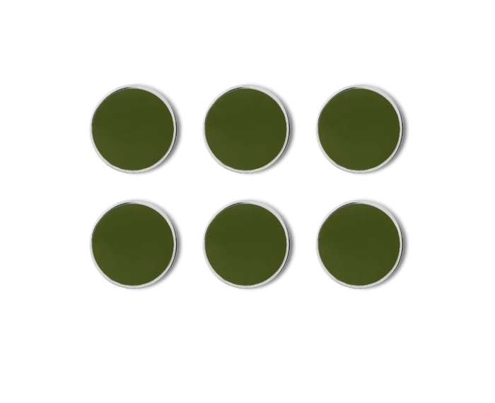 MUSTARD zestaw 6 magnesów THE BUTTONS olive.webp