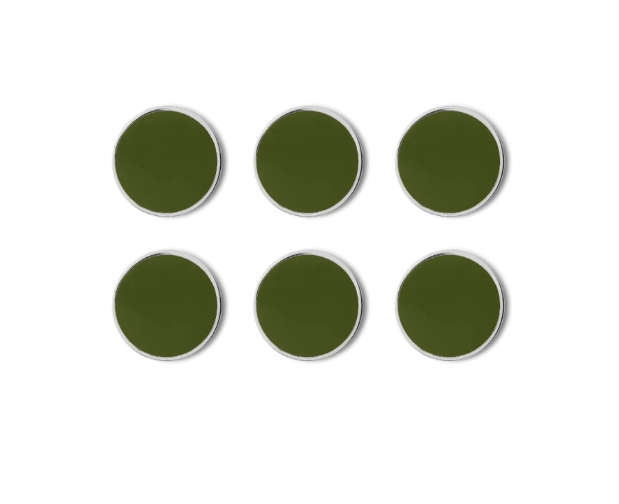 MUSTARD zestaw 6 magnesów THE BUTTONS olive.webp