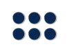 MUSTARD zestaw 6 magnesów THE BUTTONS navy.webp