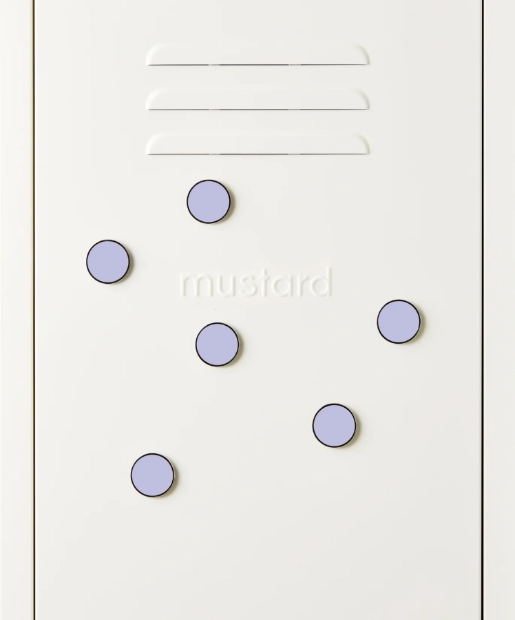 MUSTARD zestaw 6 magnesów THE BUTTONS lilac.webp