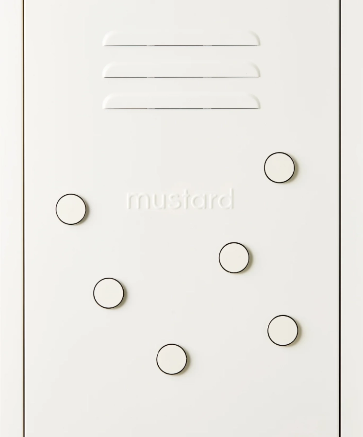 MUSTARD zestaw 6 magnesów THE BUTTONS chalk.webp