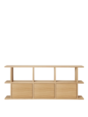 FERM LIVING regał KONA 3×2 z 3 szafkami – naturalny dąb