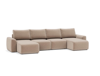 INNOVATION sofa rozkładana NORUM - w kształcie litery U - masywne podłokietniki