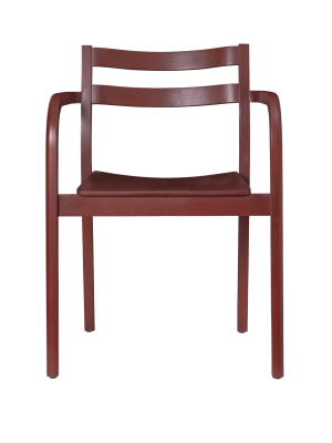 FERM LIVING krzesło BODA z podłokietnikami – red brown