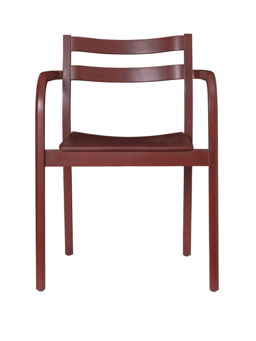 FERM LIVING krzesło BODA z podłokietnikami – red brown.png