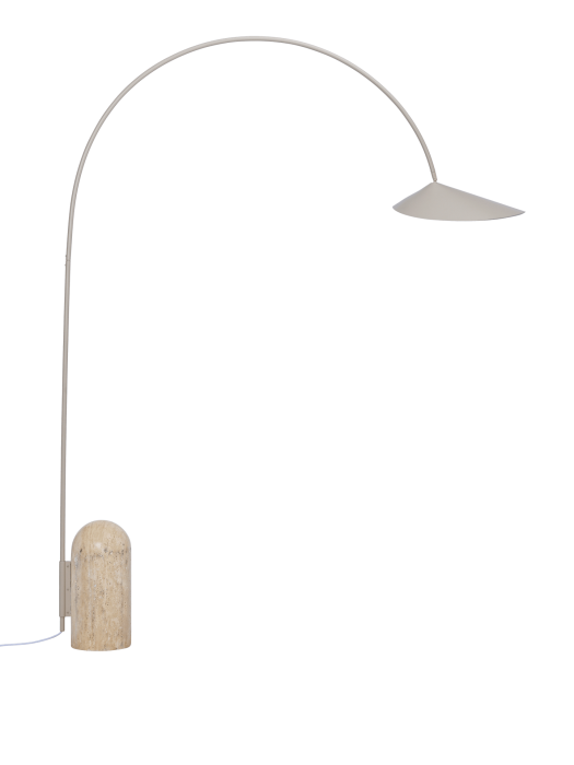 FERM LIVING lampa podłogowa łukowa ARUM kaszmirowa.png