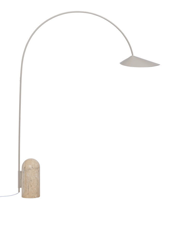 FERM LIVING lampa podłogowa łukowa ARUM kaszmirowa.png