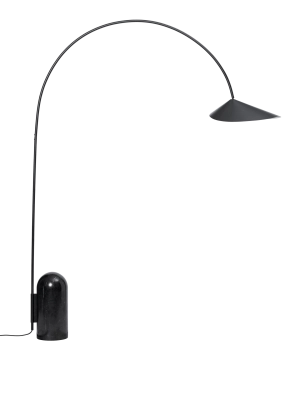 FERM LIVING lampa podłogowa łukowa ARUM czarna