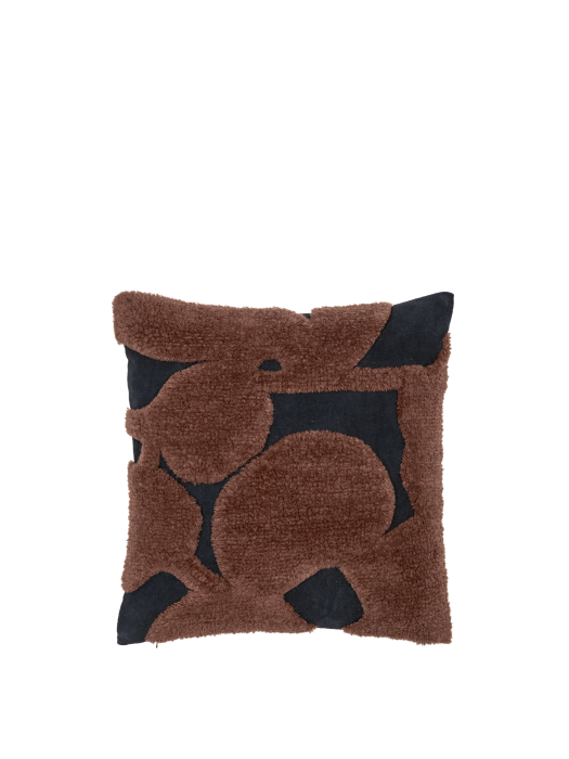FERM LIVING zestaw dwóch poduszek tuftowanych CILLA – czarny / ciemna czekolada.png