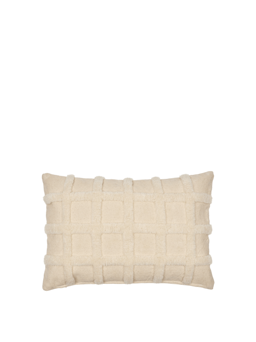 FERM LIVING zestaw dwóch poduszek prostokątnych NORTE GRID - złamana biel.png