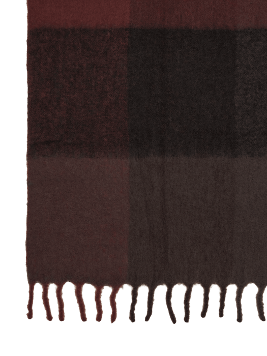 FERM LIVING koc z moheru BLUR – ciemna czekolada / rdzawa czerwień.png