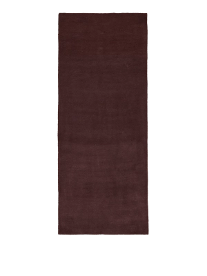 FERM LIVING bieżnikowy dywan tuftowany STILLE – 80 × 200 cm – ciemny orzech